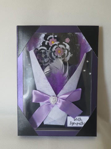 Express Sympathy with Elegance – Handmade Luxury Boxed Card