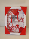 Handmade Red & White Valentine’s Ribbon Card with Gift Box – CamieRoseUK