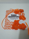 Handmade Orange & White Ribbon Card with Gift Box – CamieRoseUK