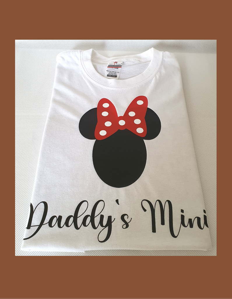 Girls customised T-shirt, – Daddy's Mini & Mom's Mini"