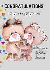 A5 Engagement Card – Congratulations for the Happy Couple | CamieRoseUK