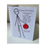 Quirky Button Birthday Card at Camieroseuk"