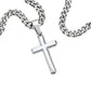 Artisan Cross necklace on Cuban Chain, keepsake gifts for Him