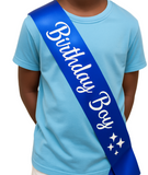 Personalised Birthday Boy Sash – Custom Text, Double-Sided Print