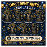 Personalised Kitten Birthday Badge – Cute Cat Birthday Badge – Custom Name & Age Badge