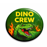 Pack of 6 Dino Crew Birthday Badges – T-Rex Edition