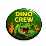 Pack of 6 Dino Crew Birthday Badges – T-Rex Edition