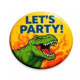 Pack of 6 Dino Crew Birthday Badges – T-Rex Edition