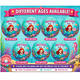 Personalised Mermaid Birthday Badge | Under the Sea Birthday pin