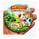 Personalised Farm Birthday Badge |  Barnyard Party pin