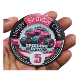 Handmade 75mm Race Car Birthday Badge – By CamieRoseUK