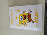Sponge Bob character birthday card, Customised cards at CamieRoseUK