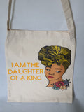 Daughter of a King empowered tote bag, christian bags