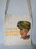 Daughter of a King empowered tote bag, christian bags