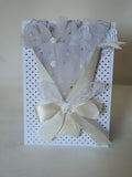 Handmade Wedding Card – Just Married White Ribbon Design | CamieRoseUK