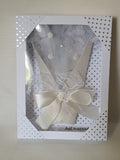 Handmade Wedding Card – Just Married White Ribbon Design | CamieRoseUK