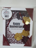 Luxury Handmade Burgundy Ribbon Card – Elegant Keepsake for Any Occasion