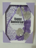 Handmade Purple Ribbon Greeting Card with Gift Box – CamieRoseUK