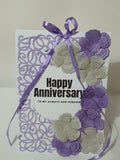 Handmade Purple Ribbon Greeting Card with Gift Box – CamieRoseUK