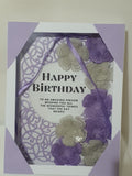Handmade Purple Ribbon Greeting Card with Gift Box – CamieRoseUK