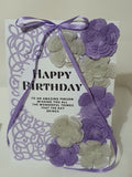 Handmade Purple Ribbon Greeting Card with Gift Box – CamieRoseUK