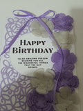 Handmade Purple Ribbon Greeting Card with Gift Box – CamieRoseUK