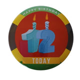 75mm (3inch) Jamaican theme milestone badges, CamieRoseUk, 13 today